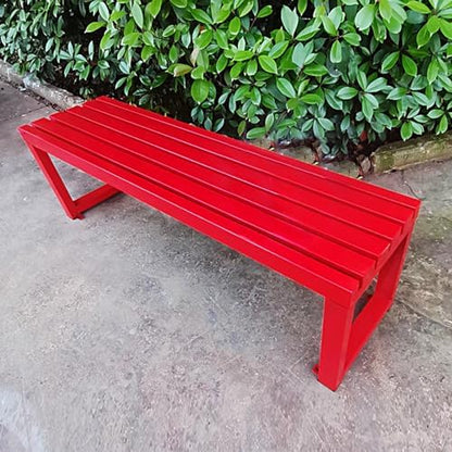 Outdoor Metal Patio Bench, Garden Seating for Porch, Park & Yard, 47.2in Picnic Furniture, Stylish Backyard Decor for Front Porch & Outdoor Spaces