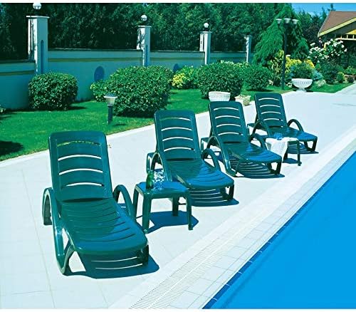 Compamia Sunrise Pool Chaise Lounge in Green (Set of 4)