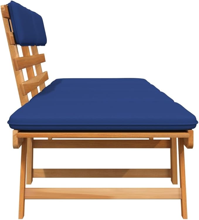 Patio Bench with Cushions, Bench with Backrest, Garden Bench, Park Bench for Patio, Garden, Yard, Lawn - Photo 8