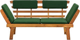 (Fast Shipments) Outdoor Patio Bench Long Rectangular Wooden Dining Picnic Furniture Benches for Backyard, Garden, Lawn - Photo 5