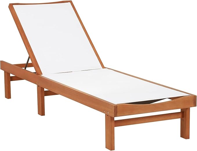 LDAILY Moccha Chaise Lounge Chair Outdoor, Patio Recliner Lounger Chair with 5 Positions Backrest, Breathable Fabric - Photo 9