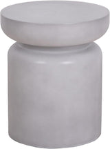 Afterglow Terrafab Concrete Look Side Table End Table Natural Decorative Garden Stools for Living Room Bedroom Patio - Photo 1