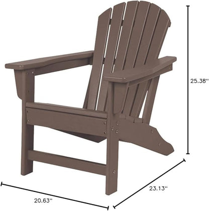 NewTechWood Child Adirondack Patio Chair Weather Resistant, Easy Installation, Widely Used in Outdoor, Fire Pit, Deck, Lawn, Outside, Garden Chairs (Teak)