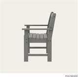 POLYWOOD GNB48GY Vineyard 48" Bench, Slate Grey - Photo 6