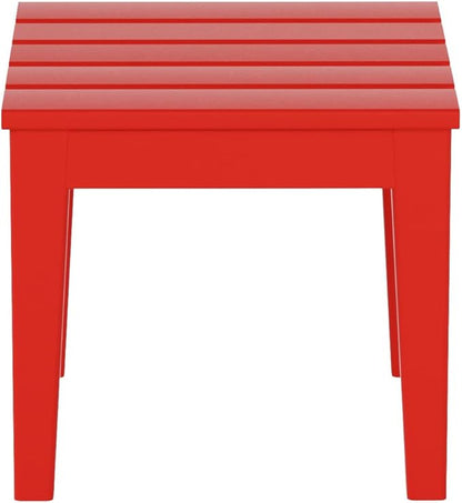 WestinTrends Ashore Outdoor Patio Modern Adirondack Side Table, Red