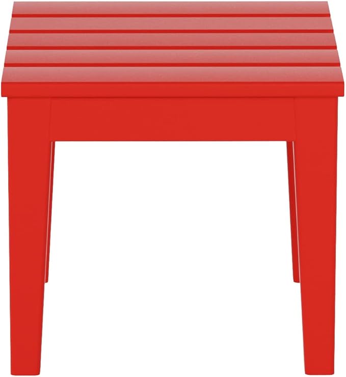 WestinTrends Ashore Outdoor Patio Modern Adirondack Side Table, Red
