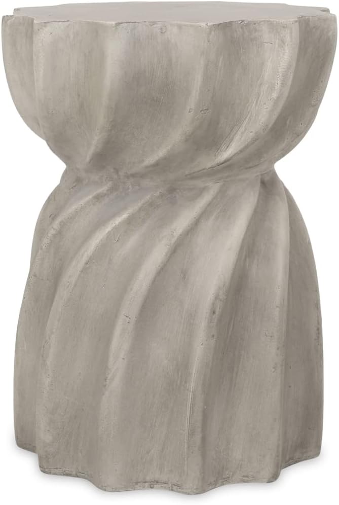 Richie Indoor Contemporary Lightweight Concrete Accent Side Table - Photo 1
