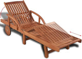 vidaXL Patio Lounge Chair, Outdoor Chaise Lounge Chair with Adjustable Backrest, Sunlounger - Photo 4