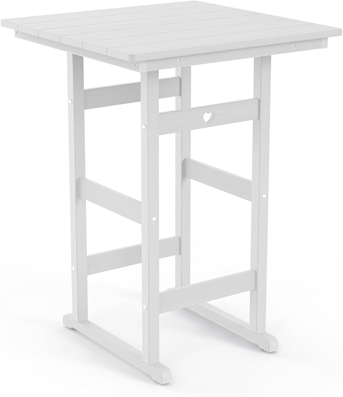 Patio Bar Table,Adirondack Table1 Pieces Set, Bar Height Outdoor bar Table Set of 1, Outdoor Bar Stools Set,Weather-Resistant Outdoor Furniture for Deck, Balcony, Poolside Easy Assembly