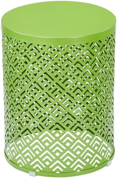 Outdoor Side Table Set of 3, Nesting Coffee End Tables Indoor, Lightweight Patio Furniture for Balcony, Garden,Coffee Table for Indoor, Plant Stand Outdoor,12", 14", 16" H (Green)