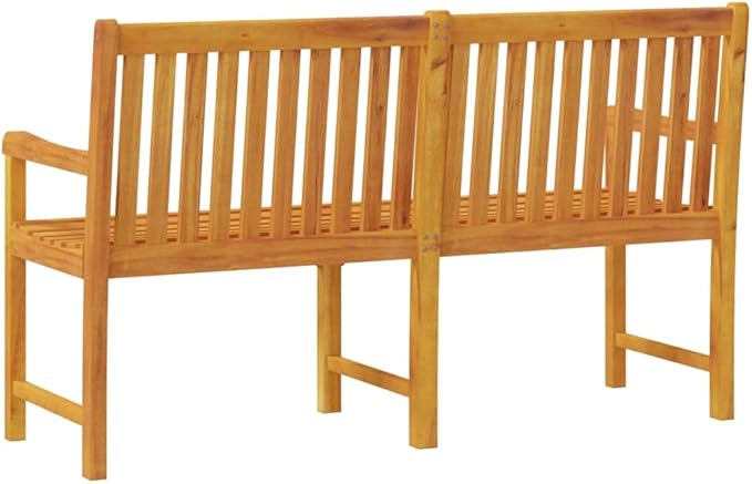 Patio Bench Garden Bench Outdoor Bench for Outdoors Porch Entryway Furniture for Yard 59.1" Solid Acacia Wood