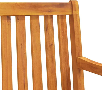 Benches for Outside,Patio Bench,Bench with Back,Yard Bench,Porch Bench,with Armrests,for The Front Porch,Deck, Balcony,Backyard,Garden, Lawn,Park, Path,43.3" Solid Acacia Wood