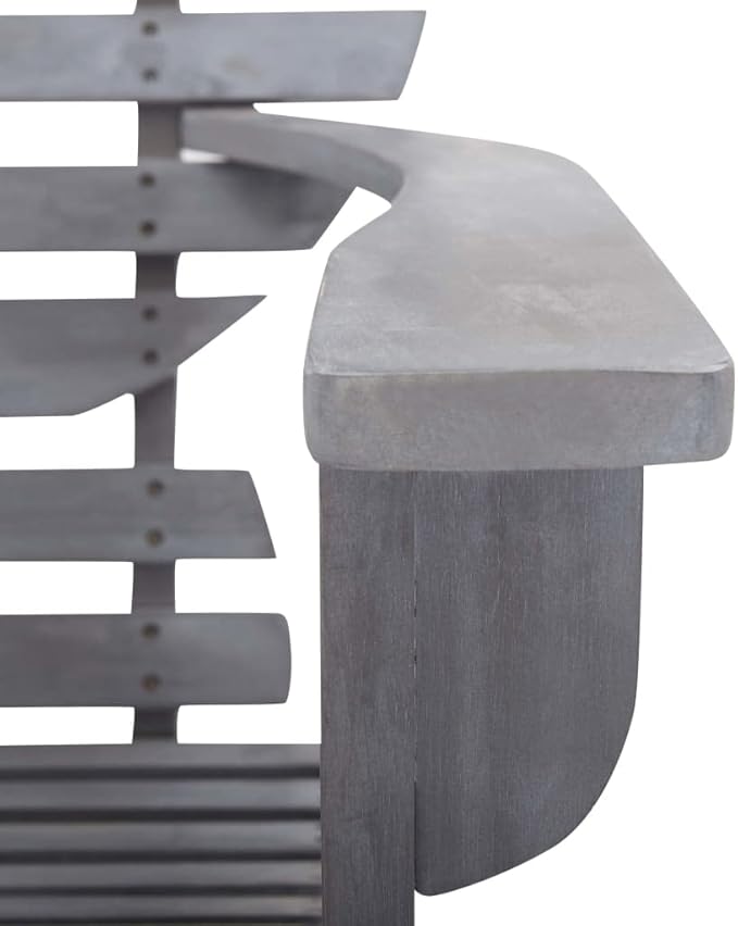 Solid Acacia Wood Adirondack Chair for Outdoor Relaxation - Photo 7