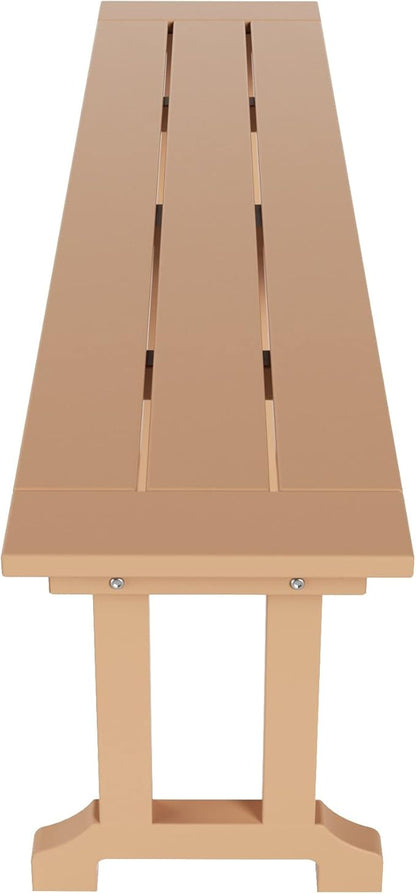 WO WESTIN OUTDOOR HDPE Laguna Trestle 65" Bench,Teak