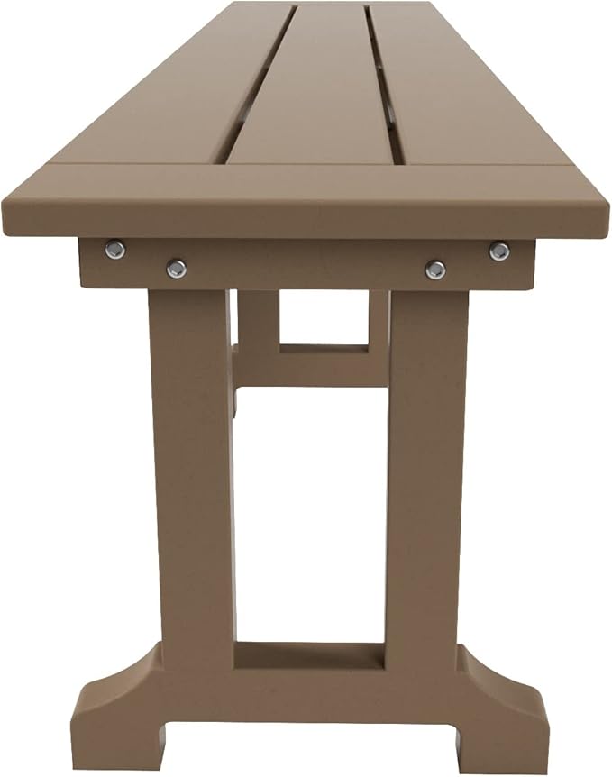 WO WESTIN OUTDOOR HDPE Laguna Trestle 65" Bench,Weathered Wood