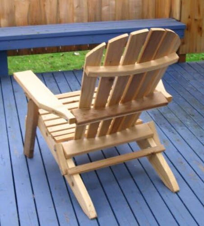 Folding Natural Cedar Adirondack Chair, Amish Crafted