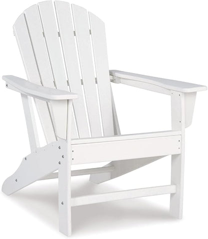 Signature Design by Ashley Sundown Treasure Outdoor Patio HDPE Weather Resistant Adirondack Chair, White