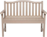 Pemberly Row Traditional Cedar Wood Patio Porch Garden Bench, Gray Finish, 36" H x 22" W x 44.75" D - Photo 5