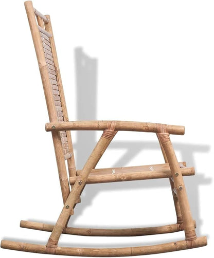 Terrace Garden Outdoor Sun Lounger,Home Lunch Breathable Leisure Chair,Rocking Chair Bamboo