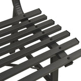Vintage Black Powder-Coated Steel Garden Bench Large Durable Outdoor Seating for Patio Backyard 43.3 Inch Long 23.2 - Photo 7