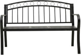 Patio Bench with a Table, Outdoor Garden Benches, Chairs with Armrests for Park, Yard, Porch, Lawn, Balcony, Backyard - Photo 4