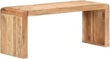 Outdoor Patio Bench, Wooden Garden Bench, No Armrests, Sturdy Acacia Wood Front Porch Chair, for Porch, Garden, Patio - Photo 1