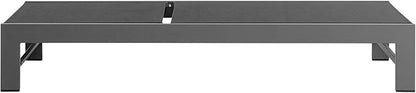 Modway Tahoe Outdoor Chaise with Sunbathing Textilence in Gray