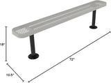 COATEDOUTDOORFURNITURE Heavy-Duty Outdoor Bench Thermoplastic Coated, Expanded Metal, Commercial-Grade Seating - Photo 2