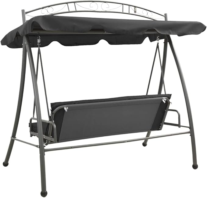 Outdoor Convertible Swing Bench with Adjustable Canopy, 2-Person Porch Swing Bed - Photo 3
