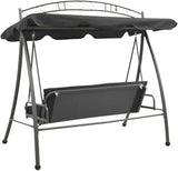 Outdoor Convertible Swing Bench with Adjustable Canopy, 2-Person Porch Swing Bed - Photo 3