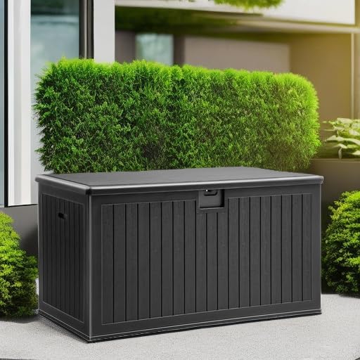 YITAHOME XL 150 Gallon Large Deck Box, Outdoor Storage for Patio Furniture Cushions, Garden Tools, Waterproof - Photo 5