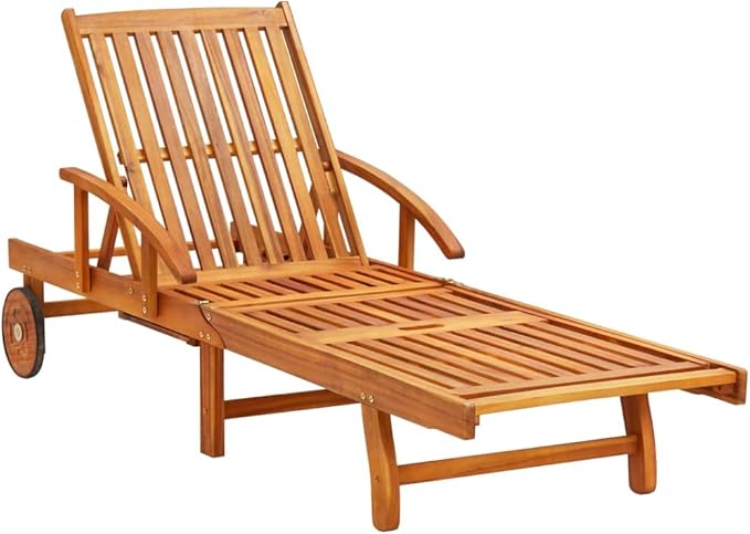 Outdoor Sun Lounger Set with Table and Cushions, 2-Person Patio Furniture for Garden Poolside, Adjustable Backrest - Photo 2