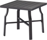 Patio Side Table, Aluminum Outdoor Pool Side Table with Adjustable Feet, Rust-Proof Square Patio End Table - Photo 1