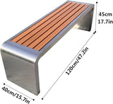 Bench, Chair, Backless Bench, Park Bench, Metal Garden Bench, Front Porch Bench, 2-Person Garden Bench - Photo 3