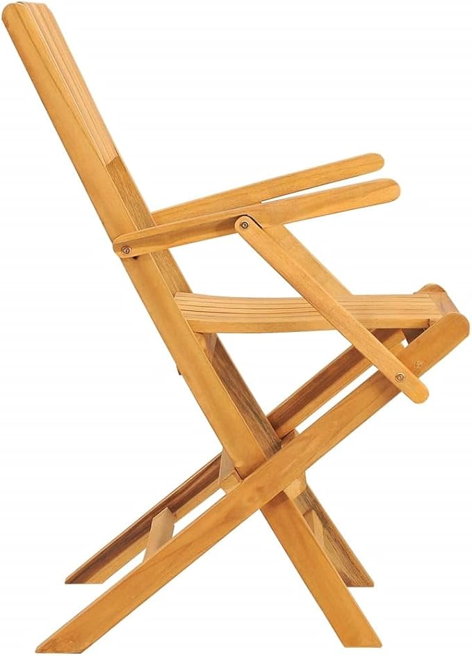 Folding Patio Chairs 2 pcs 21.7"x24"x35.4" Solid Wood Teak Outdoor Chairs Furniture Balcony Furniture Suitable for Gardens, Pools, patios.