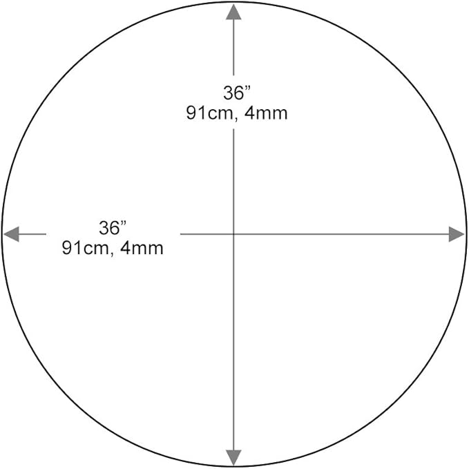 Dulles Glass 36 inch Round Glass Table Top - Tempered - 1/4" Thick Glass Surface, Safe Flat Polished - Photo 3