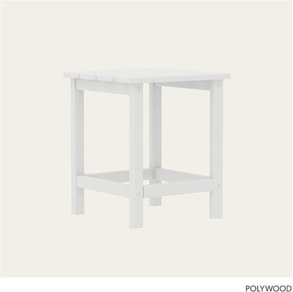 POLYWOOD Long Island 18" Side Table, White