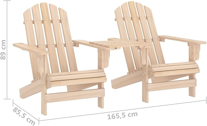 Adirondack Chairs with Tea Table Adirondack Chair Garden Chair Wooden Recliner Chair Adirondack Garden Chair Deck Chair - Photo 2