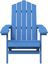 Aqua Blue HDPE Adirondack Chair Set of 2, Weather-Resistant Outdoor Seating with Wide Armrests for Patio Garden Balcony - Photo 5