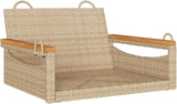 Patio Swing Bench Outdoor Beige Modern Look for Garden and Balcony - Photo 3