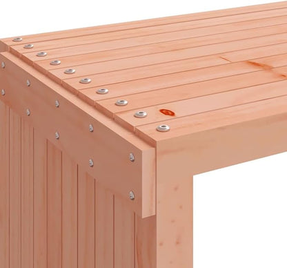Extendable Garden Bench Natural Large Solid Douglas Fir Wood Patio Bench for Outdoor Area Hangout Spot