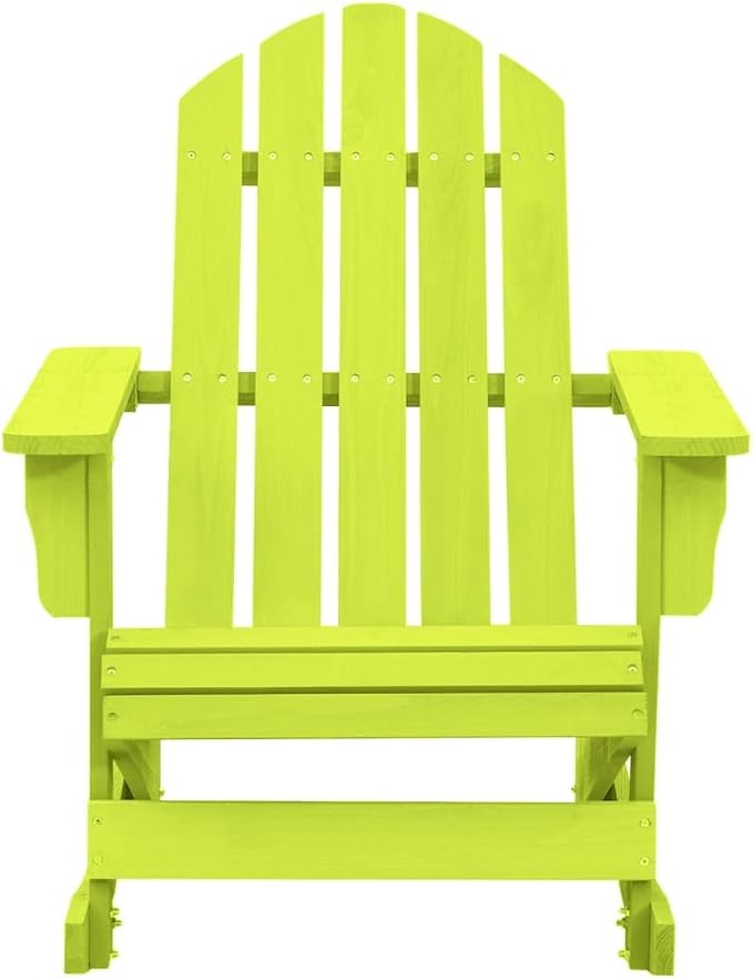 Green Solid Fir Wood Standard Garden Rocking Chair - Photo 3