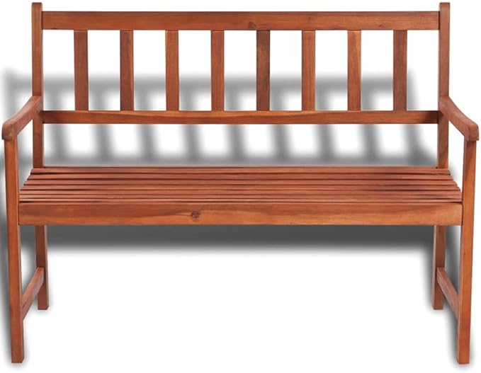 Patio Bench,Park Wooden Bench,Outdoor Bench,Garden Bench,Balcony Bench,Outdoor Furniture,Picnic Table Bench, for The Front Porch, Patio, Deck, Balcony or Backyard,47.2" Solid Acacia Wood