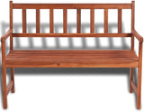 Patio Bench Garden Bench Outdoor Bench for Outdoors Porch Entryway Furniture for Yard 47.2" Solid Acacia Wood - Photo 3