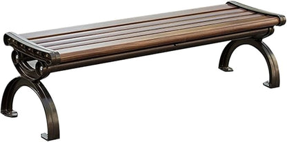 Outdoor Bench Metal, All Weather Resistant Backless Patio Garden Bench for Porch, Garden, Lawn, Balcony(120cm/47in)