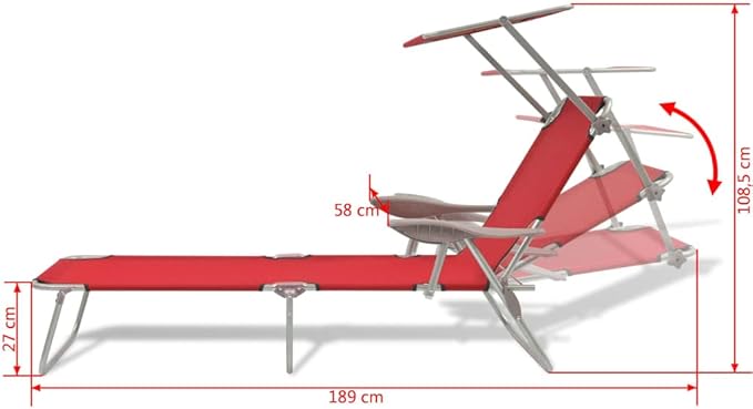 Sun Lounger, Outdoor All-Weather Patio Chaise Lounge Chair, Outdoor Recliner Lounge Chair Sun Loungers, for Garden - Photo 2
