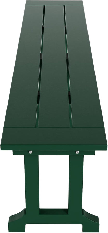WO WESTIN OUTDOOR HDPE Laguna Trestle 65" Bench,Dark Green