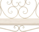 Love Seat Bench White Cast Iron Antique Designed Outdoor Patio Porch Home Garden Parks Backyard Pool - Photo 6