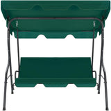 3-Seater Garden Swing Bench with Canopy, Heavy-Duty Outdoor Porch Swing Chair, Powder-Coated Steel Frame - Photo 2