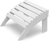 IVY&LANE Outdoor Adirondack Ottoman | Folding | HDPE | White | All Weather - Photo 1